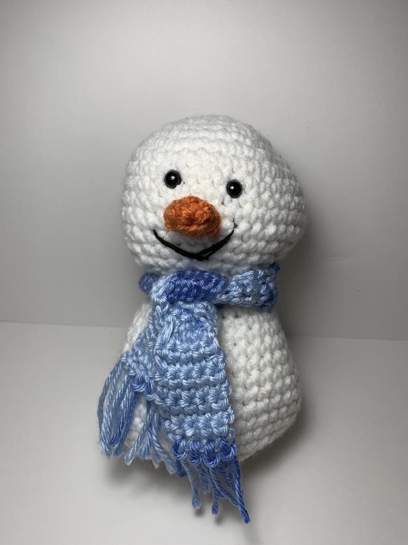 Crochet snowman figurine/ toy (for winter and Christmas)